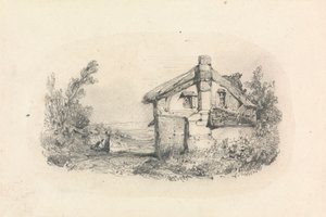 Huisje in een Landschap door William Callow