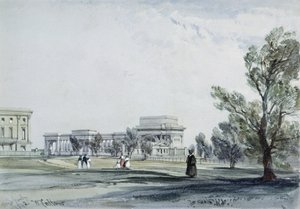 Ingang van Hyde Park bij Hyde Park Corner door William Callow