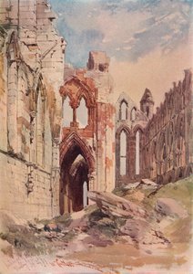 Interieur van Whitby Abbey, c1915 door William Callow