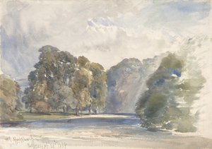 Aan de Wharfe, Bolton Abbey, 30 september 1858 door William Callow