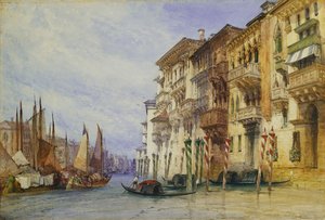 Paleizen bij de ingang van het Canal Grande, Venetië, 1898
