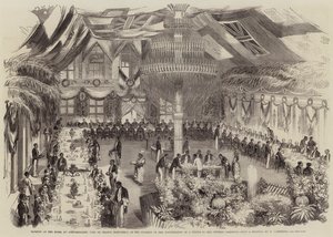 Banket in het Hotel du Gouvernement, Fort de France, Martinique, ter gelegenheid van de inhuldiging van een standbeeld voor keizerin Josephine door William Carpenter