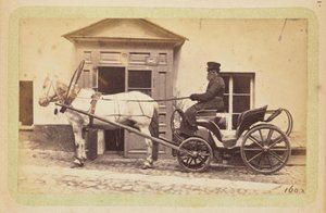 [Man die paard-en-wagen rijdt] door William Carrick