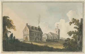 Edingale Kerk: aquarel, nd [ca. 1790] door William Carter