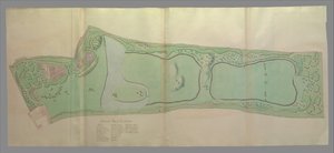 Algemeen Plan van de Tuinen in Kew, 1763 door William Chambers