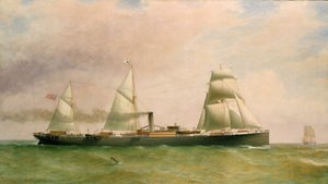 Het driemastschip en stoomschip 