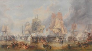 De Slag bij Trafalgar, 21 oktober 1805 door William Clarkson (manner of) Stanfield