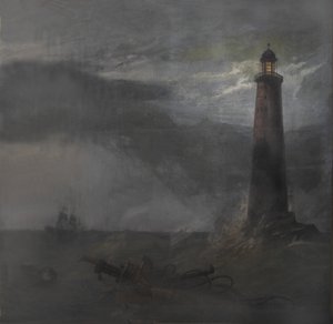 Act drop voor The Lighthouse, 1855 door Clarkson Frederick Stanfield