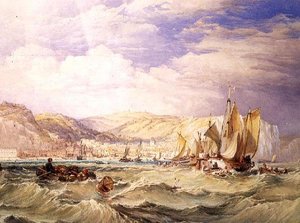 Vissersboten bij Hastings door Clarkson Frederick Stanfield