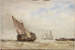 De hooiboot door Clarkson Frederick Stanfield