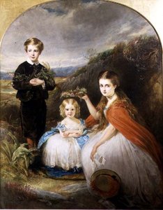 Portret van de Middleton-kinderen: Jessie Caroline (Colla) (geb. 1851), Alfred Harold (geb. 1857) en Alice Edith (geb. 1861) 1864