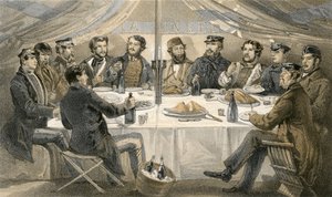 Een kerstdiner op de hoogten voor Sebastopol door William Crimea Simpson