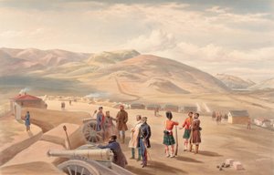 Highland Brigade Camp, kijkend naar het zuiden door William Crimea Simpson