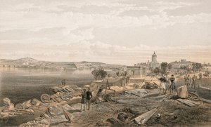Sebastopol vanaf de achterkant van Fort Nicholas, kijkend naar het zuiden door William Crimea Simpson
