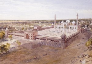 De Jami Masjid, Delhi, 1864 door William Crimea Simpson
