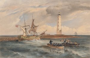 De vuurtoren bij Kaap Chersonese, kijkend naar het zuiden door William Crimea Simpson