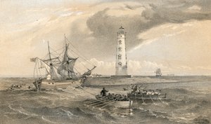 De vuurtoren bij Kaap Chersonese, kijkend naar het zuiden door William Crimea Simpson
