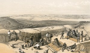 De nieuwe werken bij het beleg van Sebastopol op de rechteraanval, vanaf de mortierbatterij rechts van Gordon