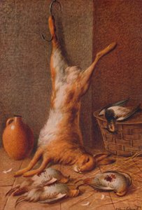 Stilleven met haas, ca. 1895 door William Cruikshank