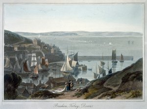 Brixham, Torbay, Devon, 1825 door William Daniell