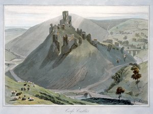 Corfe Kasteel, Dorset, 1823