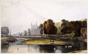 Eton College, uit "Select Views of Windsor Castle and Adjacent Scenery", 1831-1835