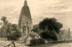 Grote Tempel in Bode Gyah, 1835