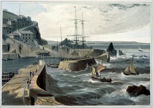 Mevagissey, Cornwall door William Daniell