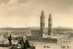 Moskee in Coimbatore, 1835 door William Daniell
