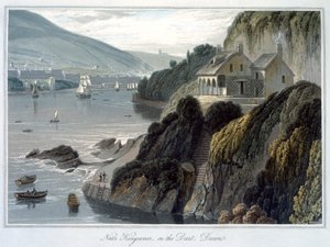 Bij Kingswear, aan de Dart, Devon, 1825 door William Daniell