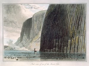 Dichtbijzicht van een van de Shiant-eilanden, Buiten-Hebriden, Schotland, 1829