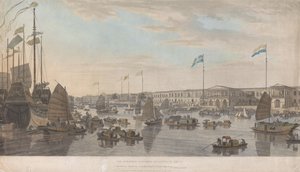 De Europese factorijen in Kanton, China door William Daniell