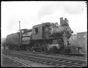 Erie Railroad locomotief, zijaanzicht, c.1911-12