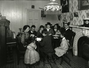 Evangelistencommissie, bijbelstudie in het huis van mevrouw Vitello, 359 E. 49th Street, gegeven door juffrouw Jones. 30 maart 1916 door William Davis Hassler