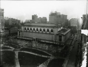 New York Public Library en Bryant Park, c.1910-21