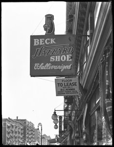 Bord voor Beck Hazzard Shoes, New York City, juli 1916