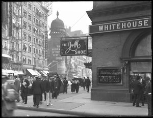 Bord voor J und M Schoen, 1429 Broadway, New York City, 2 augustus 1916