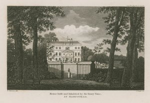 Huis gebouwd en bewoond door Sir Henry Vane in Hampstead door William Davison
