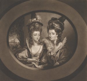 Mevrouw Gwyn & mevrouw Bunbury in de karakters van The Merry Wives of Windsor
