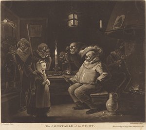De Nachtwacht door William Dickinson after Egbert van Heemskerck