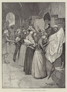 Een Engelse invasie van Turkije, de bazaar in Broussa door William Douglas Almond