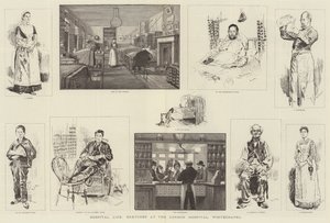 Ziekenhuisleven, schetsen in het London Hospital, Whitechapel