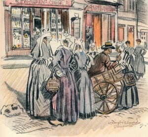 Straatroddel, Quimperle, 1915 door William Douglas Almond