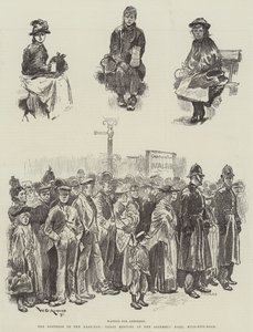 De Nood in het Oost-Einde, Grote Bijeenkomst in de Assembly Hall, Mile-End-Road door William Douglas Almond