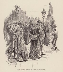 De plattelandsbezoekers gapen naar de winkels door William Douglas Almond