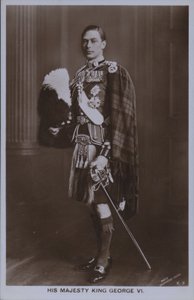 Zijne Majesteit Koning George VI (zw/w foto)