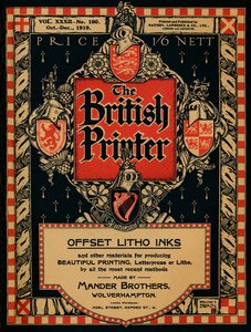 De Britse Printer cover, 1919 door William E Swain