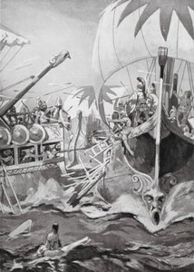 De nederlaag van een Ionische vloot door William Edward (after) Wigfull