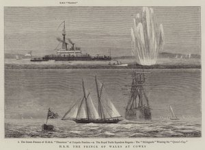 ZKH de Prins van Wales in Cowes door William Edward Atkins