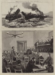 De Botsing in de Solent door William Edward Atkins